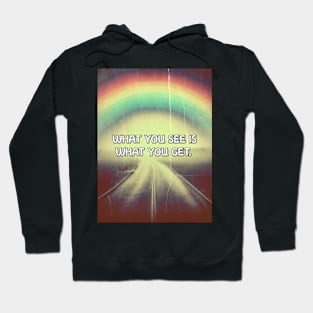 Inspirational quote artwork highway rainbow Hoodie